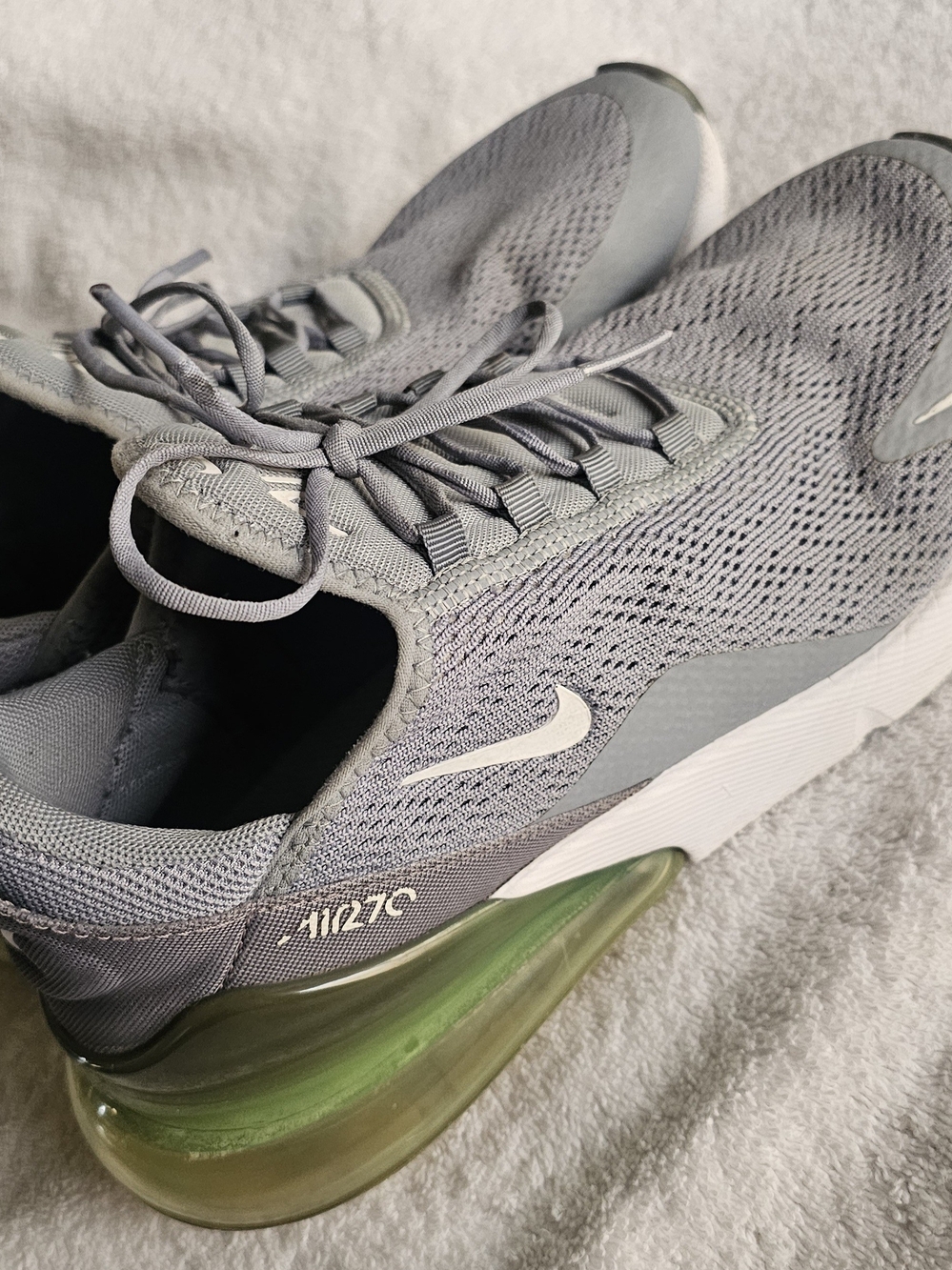 Nike Air Max 270 Steel Blue Volt Green Women's Running Shoes Size 8.5 9